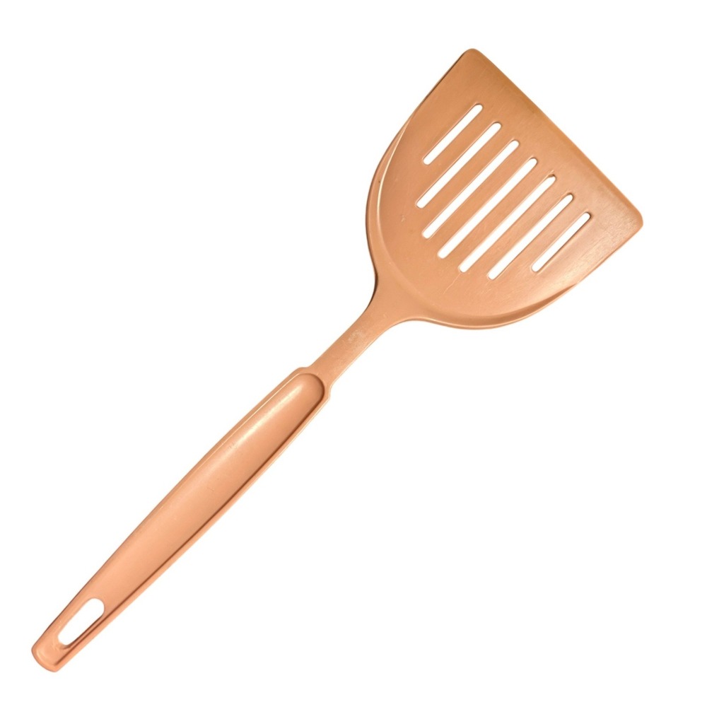 Vintage EKCO USA Slotted Spatula Turner Dusty Rose Nylon Dishwasher Safe Retro
